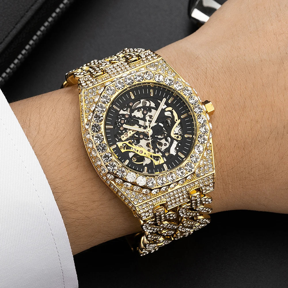 ICED OUT AUTOMATIK "SCHELETRO V5" UHR - ICERAIN JEWELRY