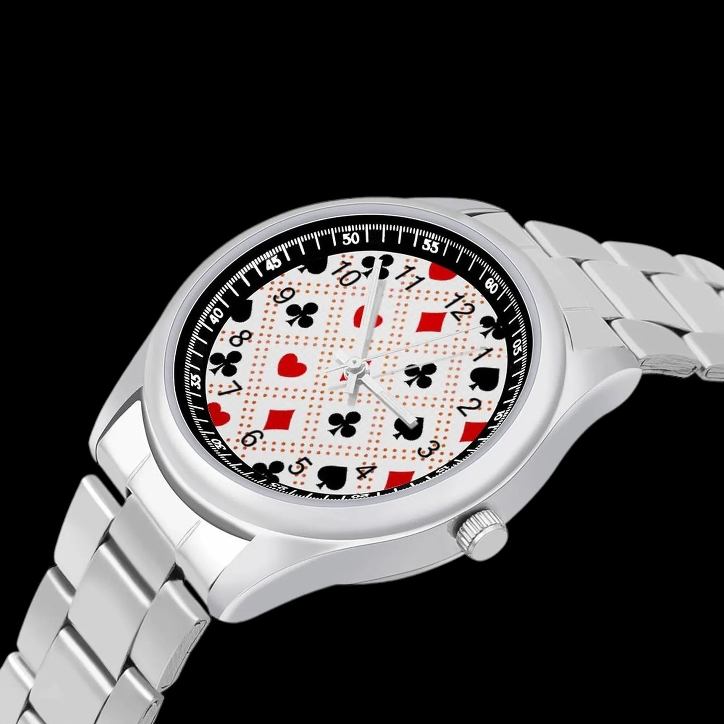 Luxus Designer Edelstahl "Poker" Uhr - ICERAIN JEWELRY