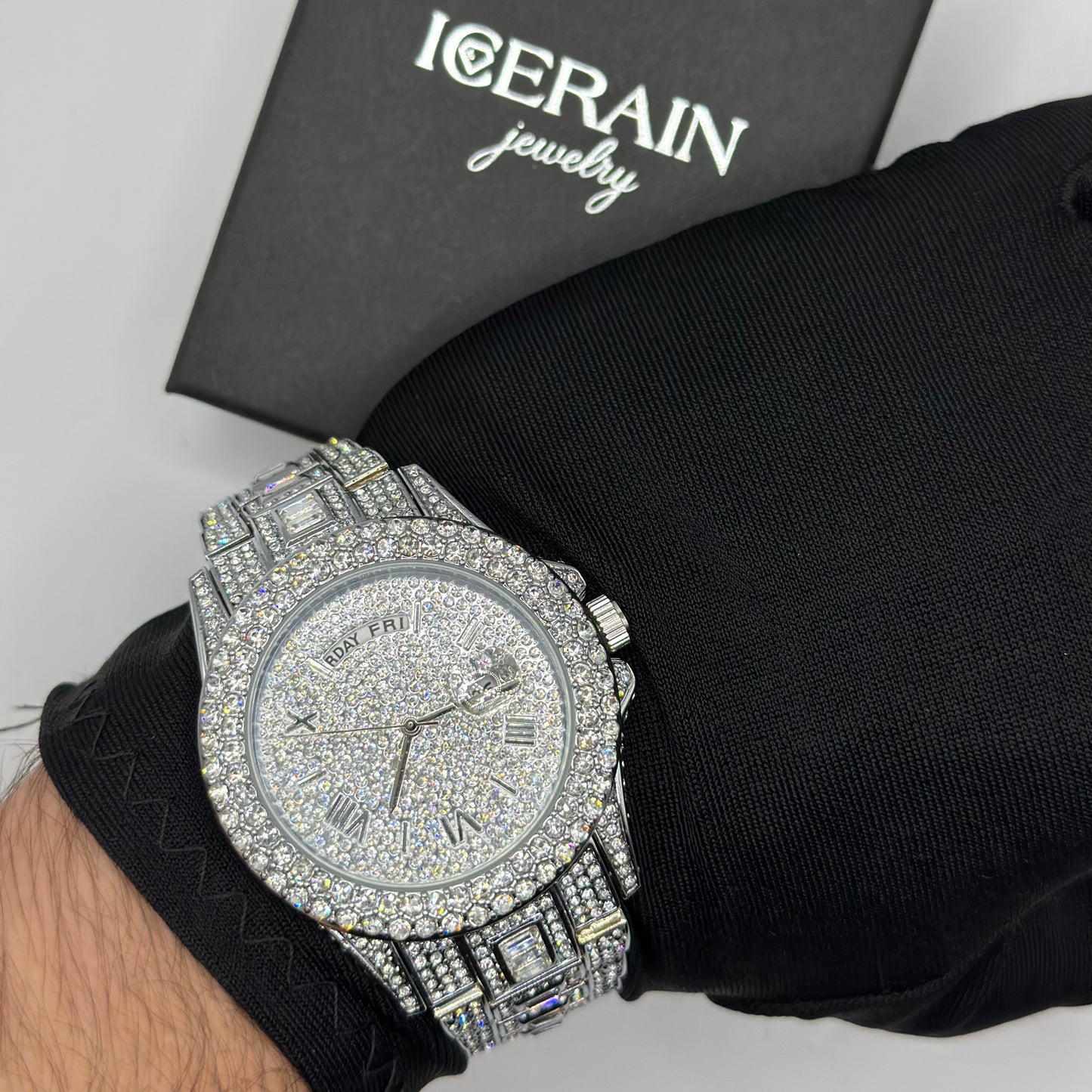 Luxus Designer Iced Out "Paramone" Uhr + Box + Armbandkürzer - ICERAIN JEWELRY