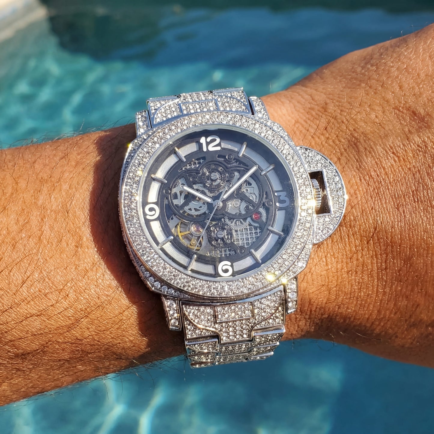ICED OUT AUTOMATIK "SCHELETRO V4" UHR - ICERAIN JEWELRY