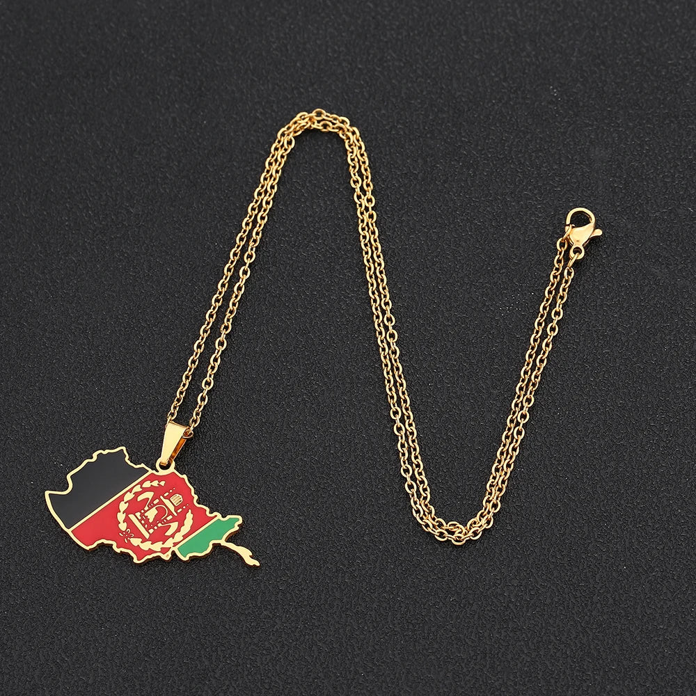 EDELSTAHL "AFGHANISTAN" LÄNDERKETTE - ICERAIN JEWELRY