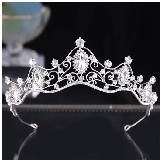 ICED OUT SILVER "ROYAL WHISPER" DIADEM/TIARA - ICERAIN JEWELRY