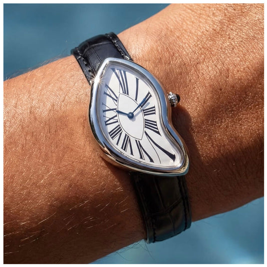 SALE | EDELSTAHL AUTOMATIK "SILVER/WHITE TONNEAU PARIS" UHR - ICERAIN JEWELRY