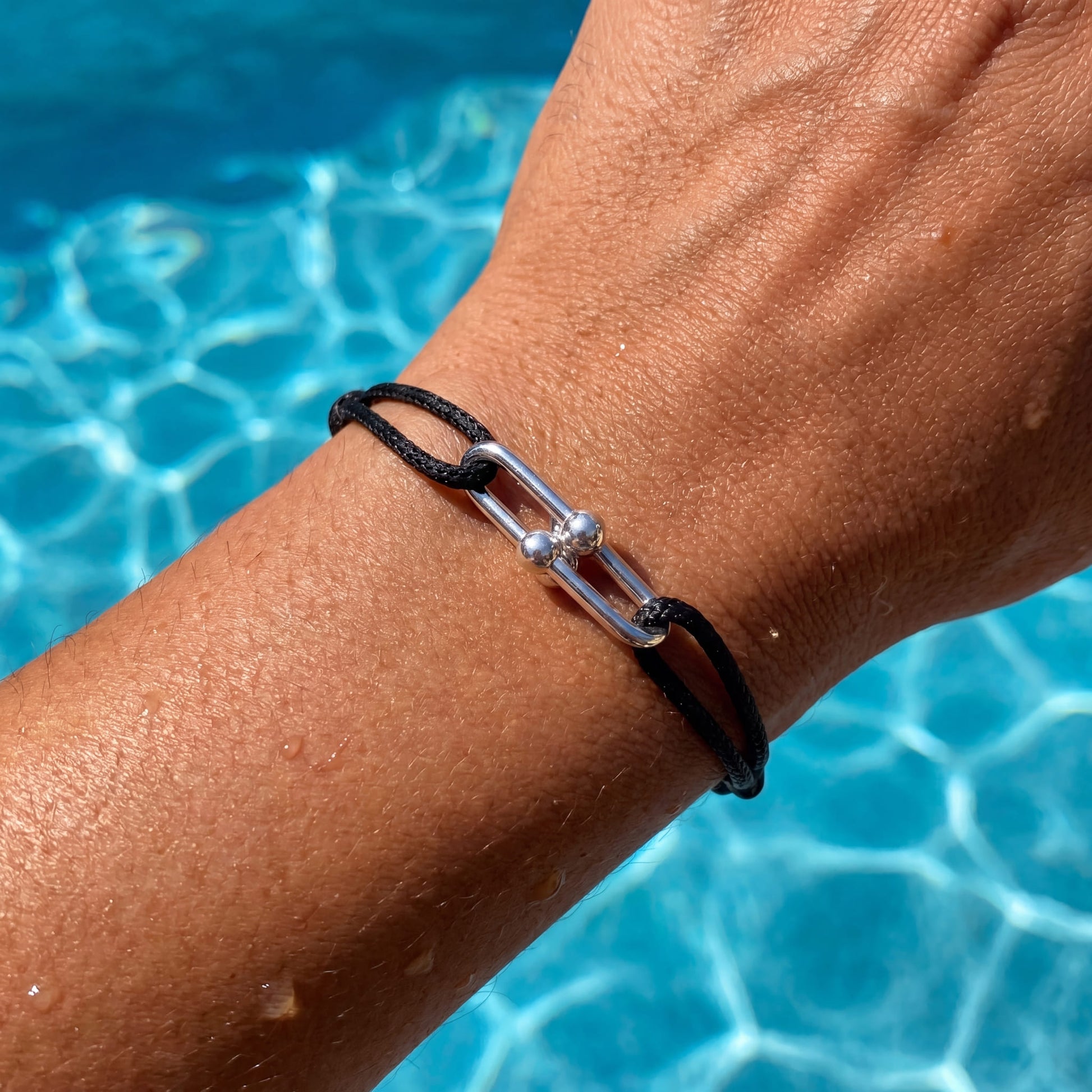 STOFF/EDELSTAHL "CLOSURE" ARMBAND - ICERAIN JEWELRY