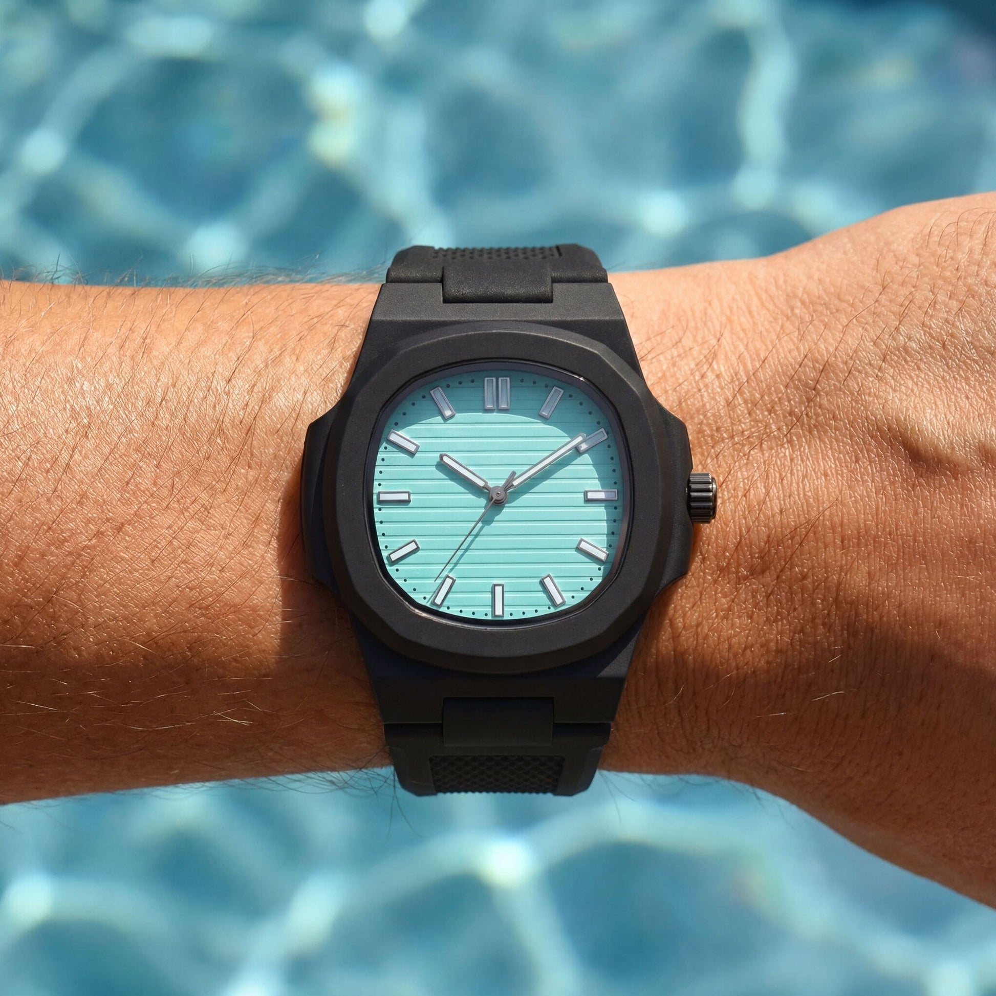 EDELSTAHL "BLACK WRIST" UHR - ICERAIN JEWELRY