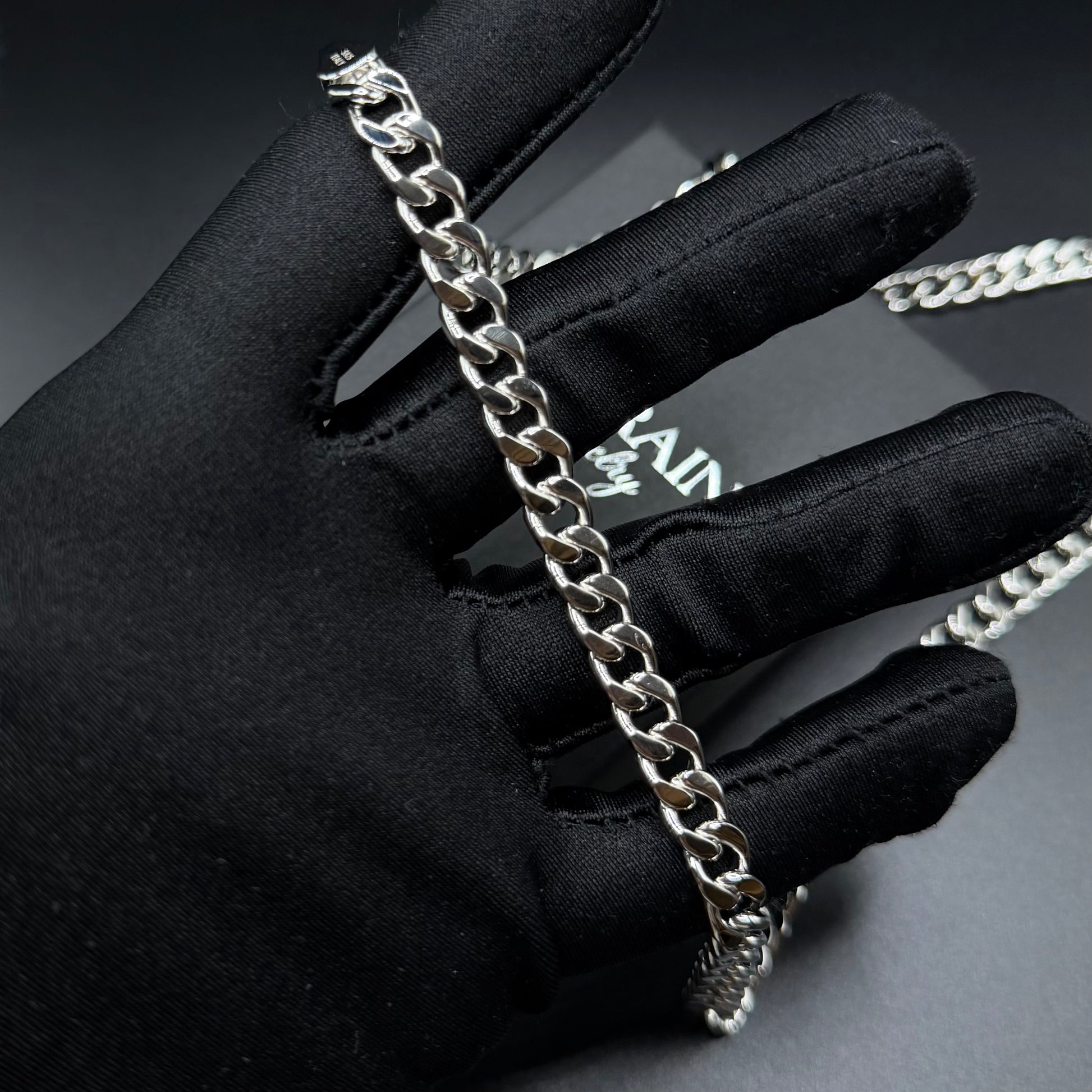 925S SILVER "CUBAN" KETTE - ICERAIN JEWELRY