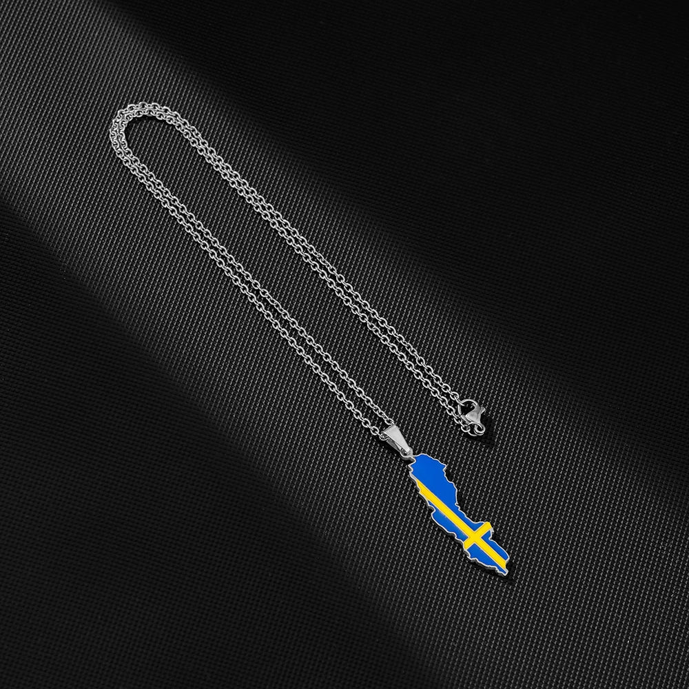 EDELSTAHL "SWEDEN" LÄNDERKETTE - ICERAIN JEWELRY