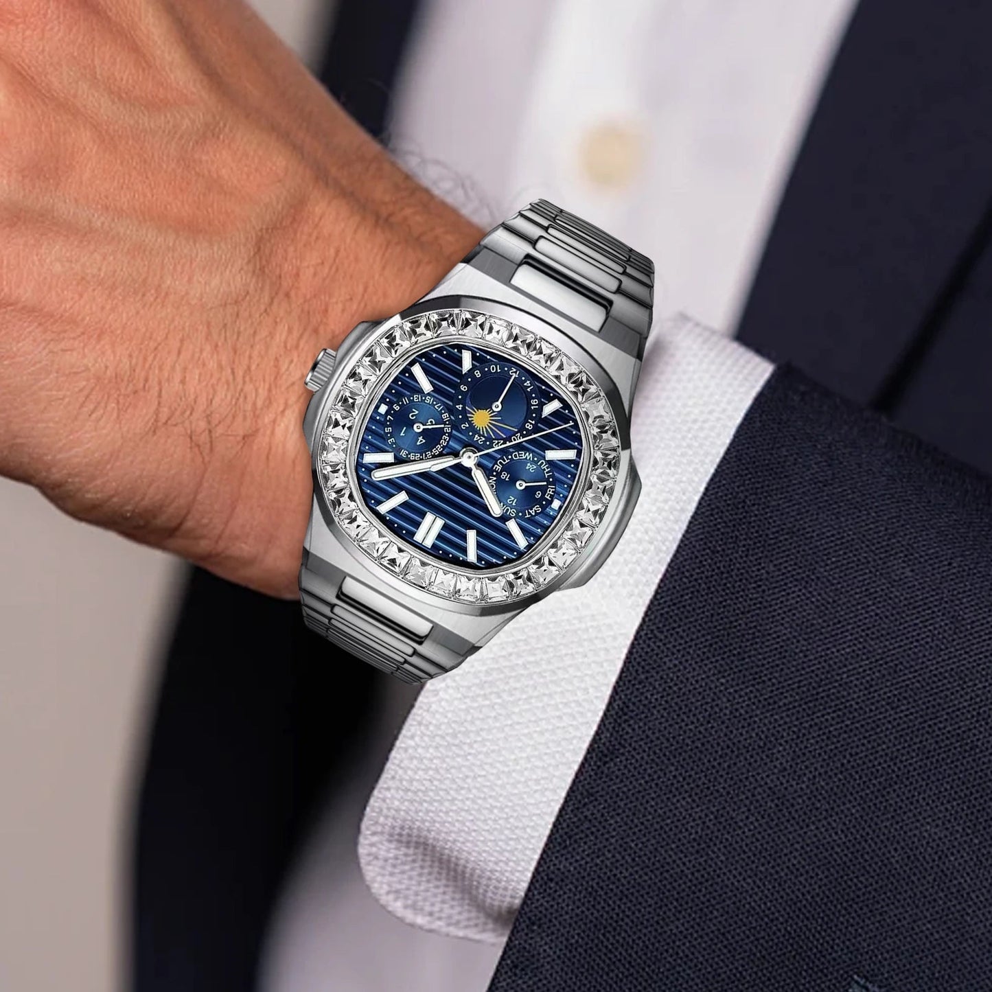 EDELSTAHL AUTOMATIK 40MM "OLD MONEY" UHR - ICERAIN JEWELRY