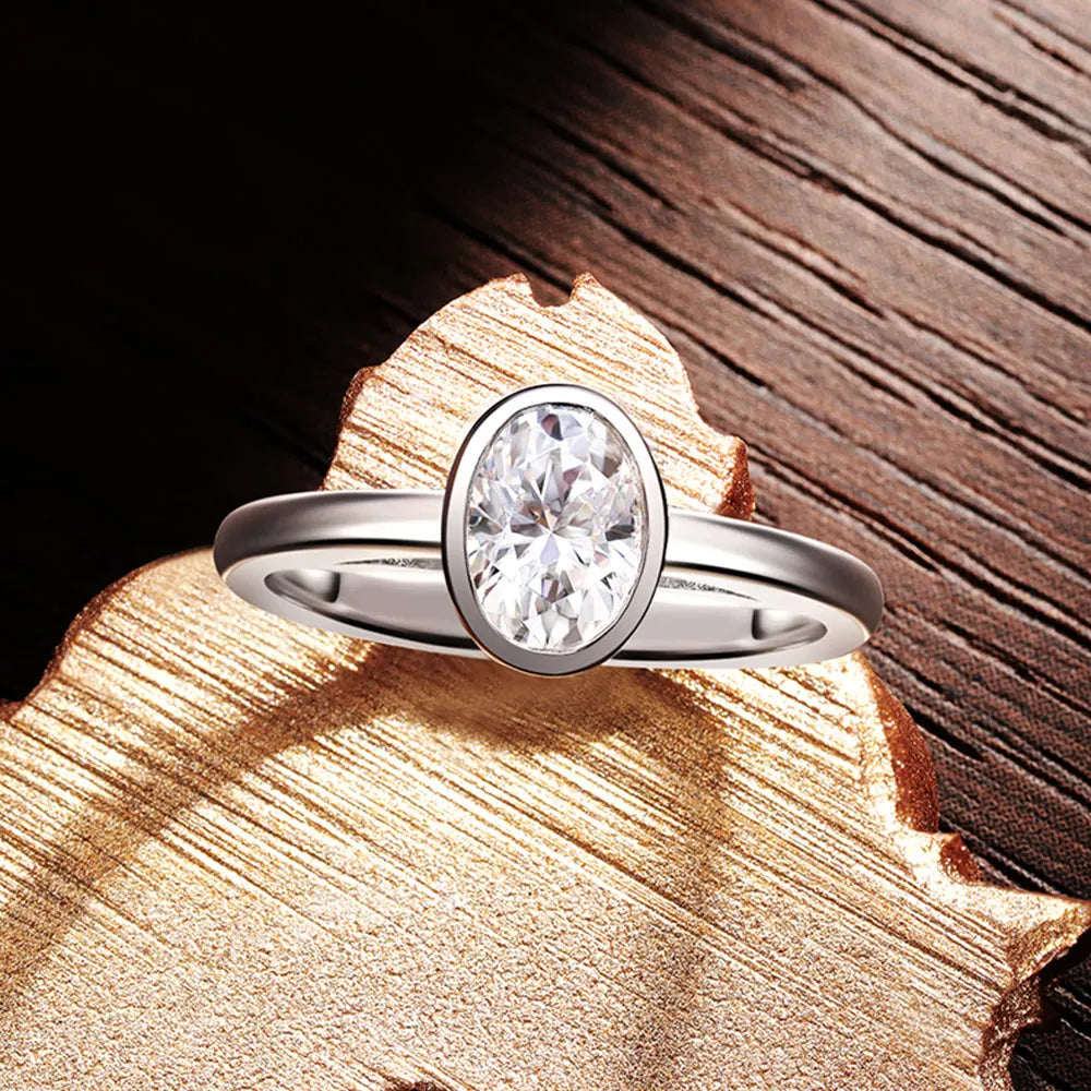 Luxus Iced Out Moissanite "Aimee" Whitegold 925S Silver Ringe