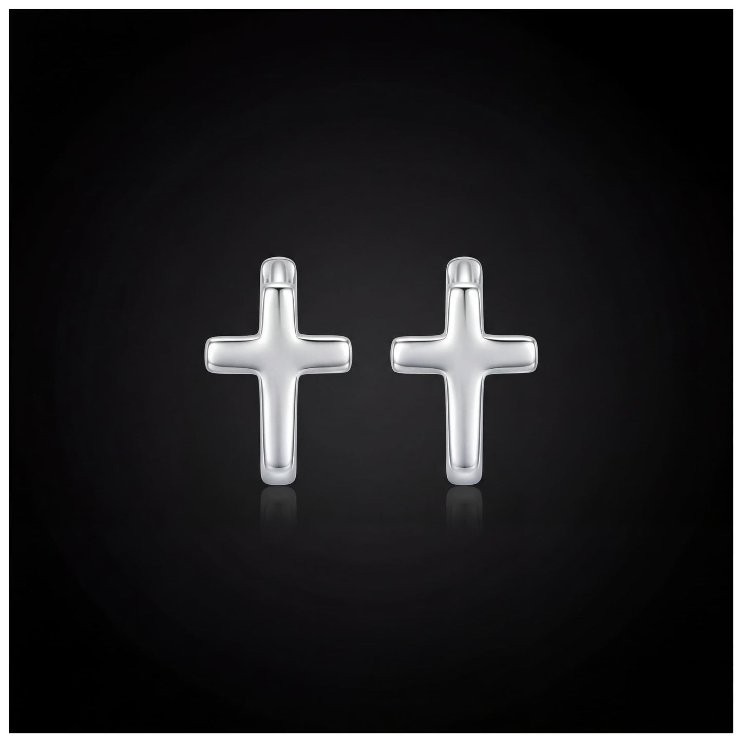 925S SILVER "CROSS" OHRRINGE - ICERAIN JEWELRY