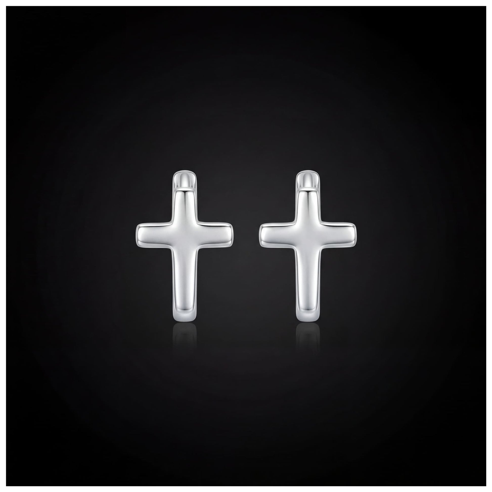 925S SILVER "CROSS" OHRRINGE - ICERAIN JEWELRY