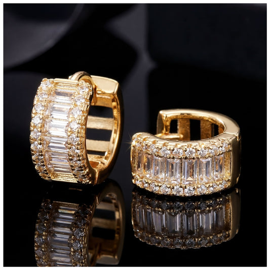 ICED OUT "GOLD CREOLES V2" OHRRINGE - ICERAIN JEWELRY