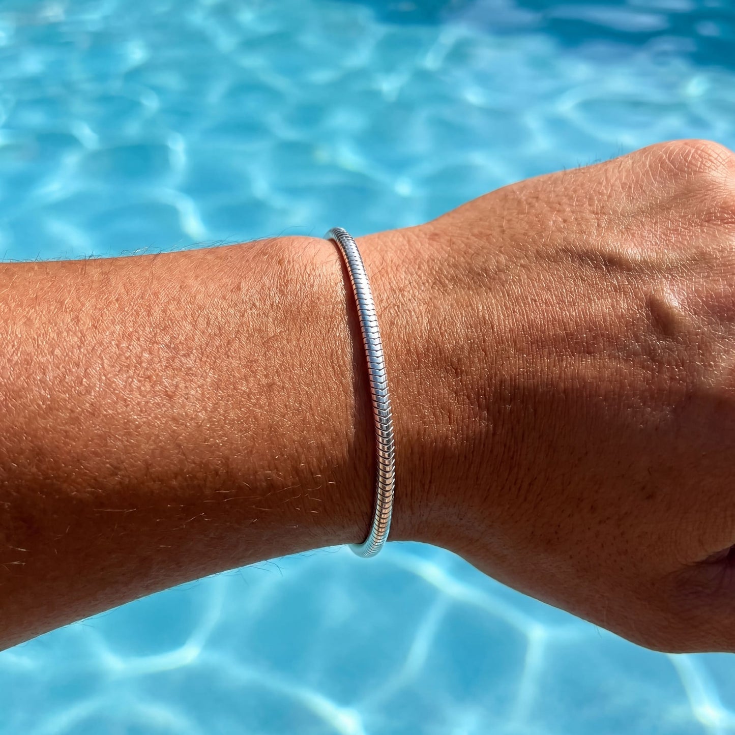 925S SILVER 3MM "SNAKE" ARMBAND - ICERAIN JEWELRY