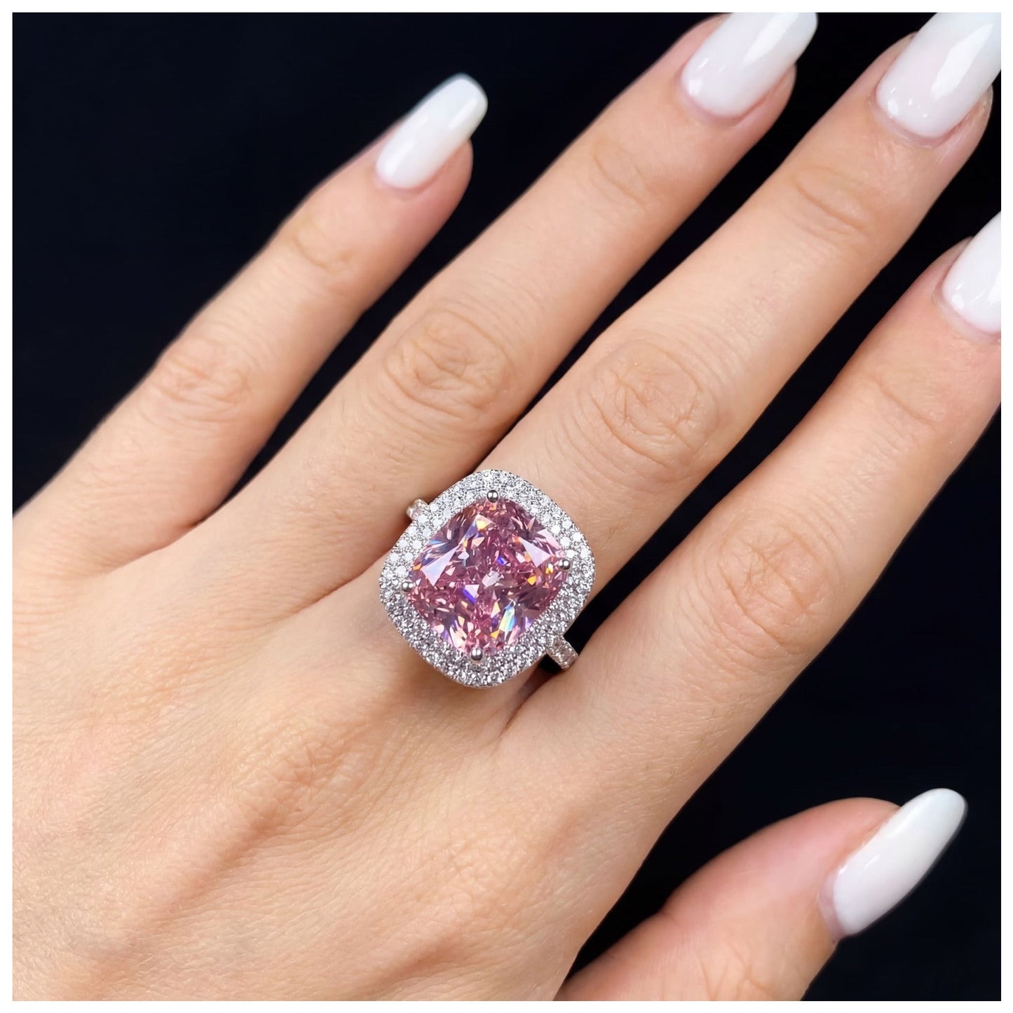 SALE | ICED OUT GRÖSSE 7 (17MM DURCHMESSER) "ROMANTICA" RING - ICERAIN JEWELRY