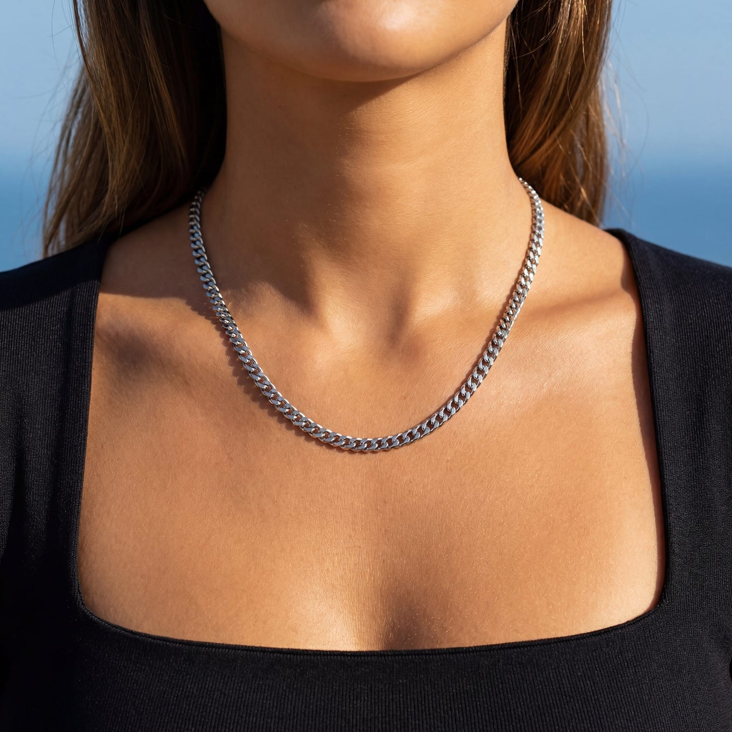EDELSTAHL "SILVER CUBAN" KETTE - ICERAIN JEWELRY