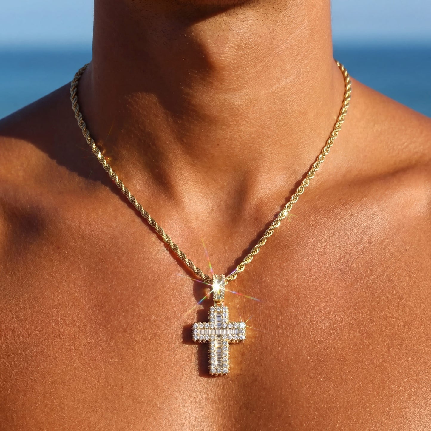 ICED OUT "CROSS V5" KETTE - ICERAIN JEWELRY