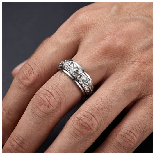 EDELSTAHL "SILVER DRAGON" RING - ICERAIN JEWELRY