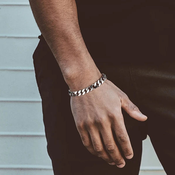 925S SILVER "CUBAN" ARMBAND [PREMIUM VERSION] - ICERAIN JEWELRY