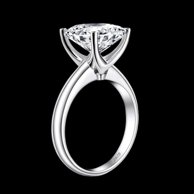 Luxus Iced Out Moissanite "Marry" Whitegold 925S Silver Ringe - ICERAIN JEWELRY