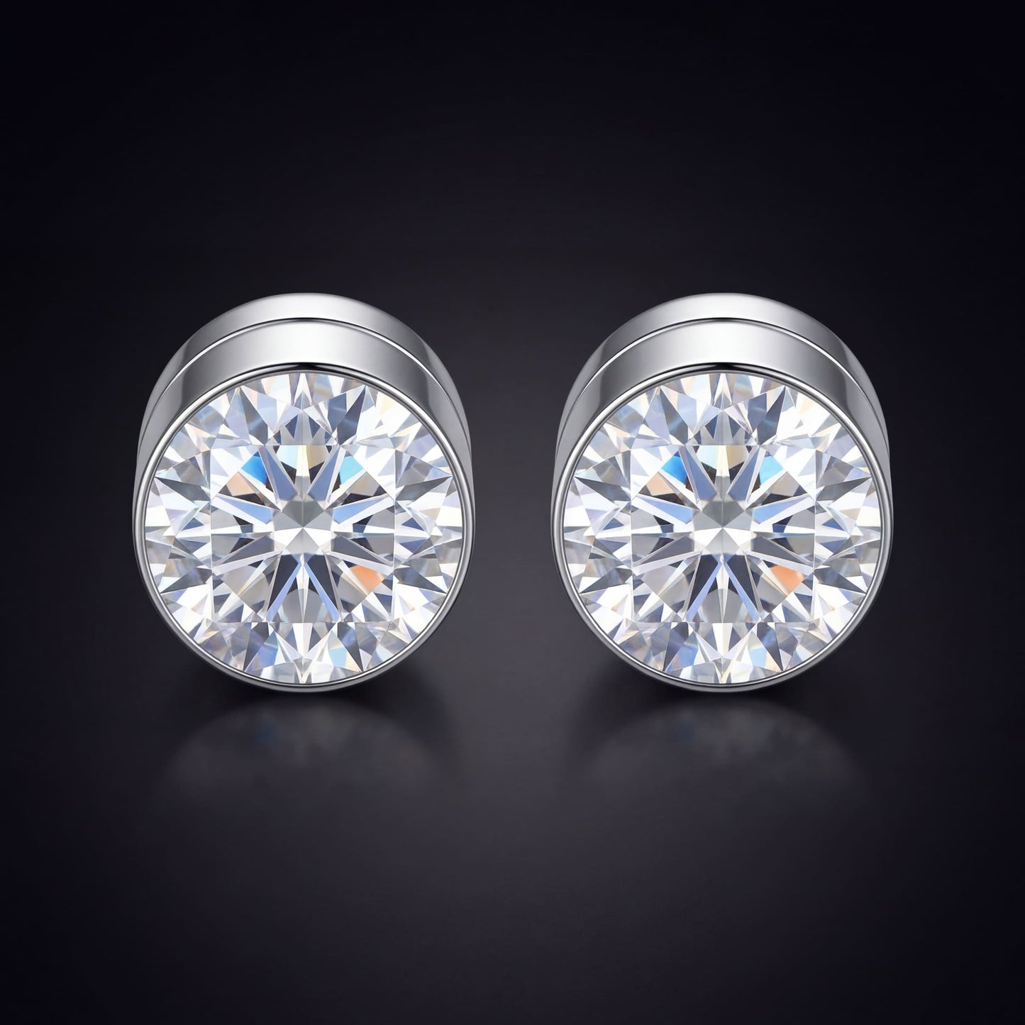 ICED OUT "ROUND" MAGNET OHRRINGE - ICERAIN JEWELRY
