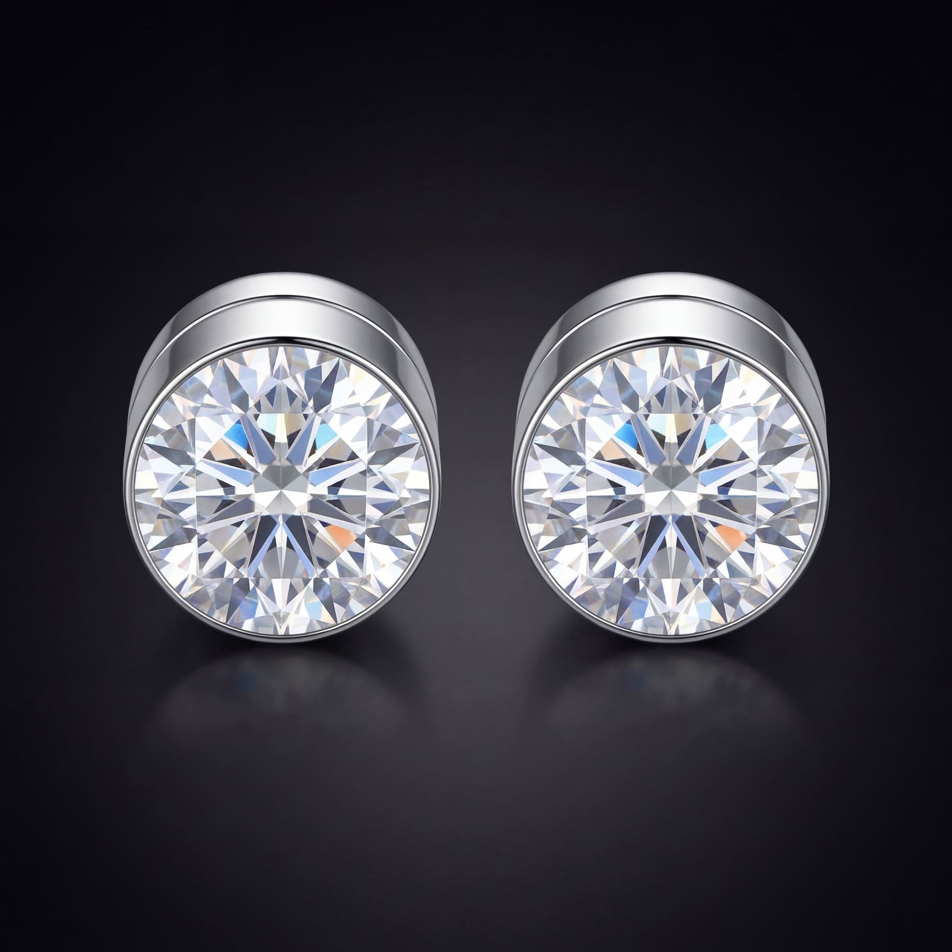 ICED OUT "ROUND" MAGNET OHRRINGE - ICERAIN JEWELRY