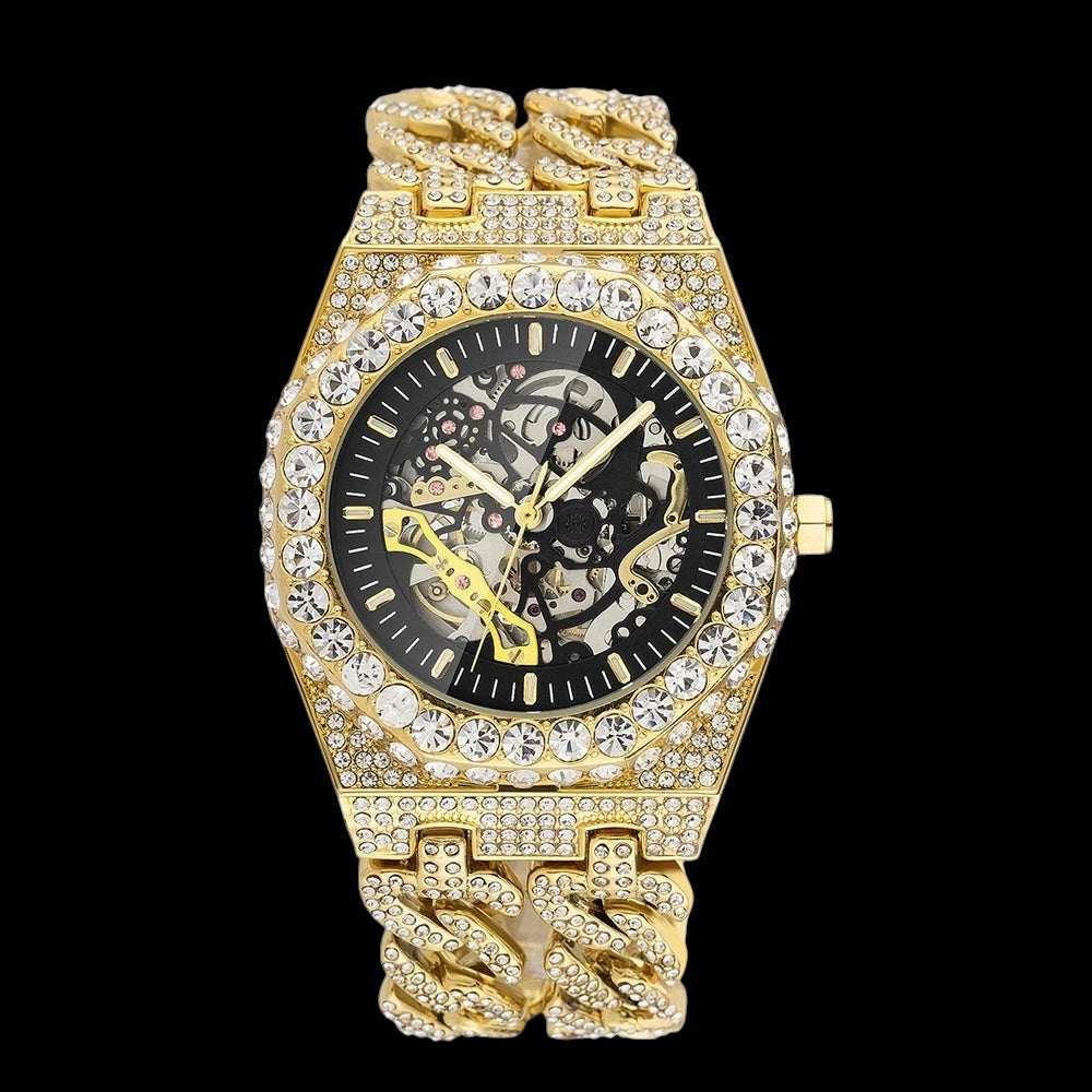 ICED OUT AUTOMATIK "SCHELETRO V5" UHR - ICERAIN JEWELRY