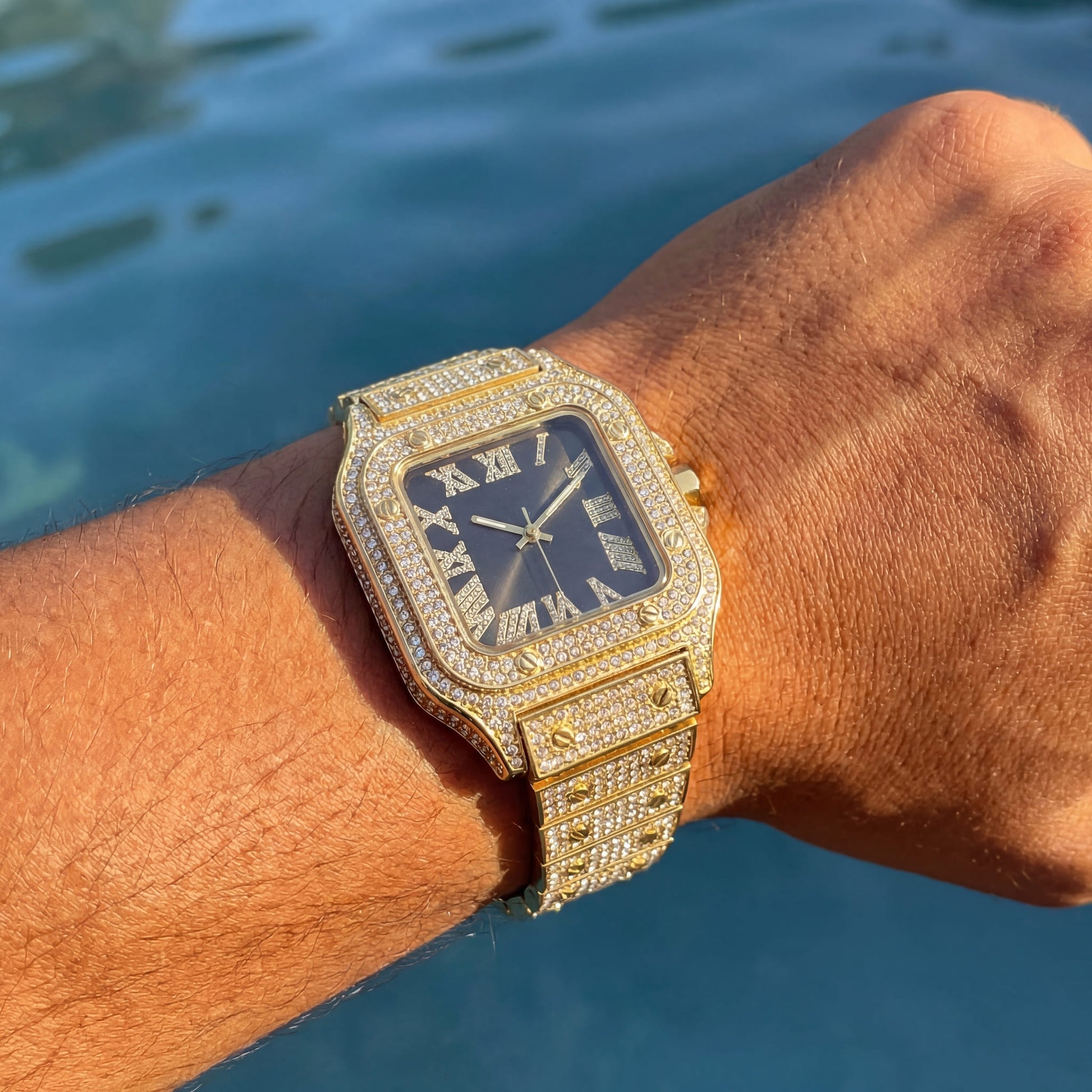 ICED OUT "PIAZZA" UHR - ICERAIN JEWELRY