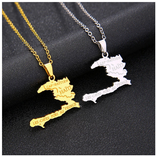 EDELSTAHL "HAITI" LÄNDERKETTE - ICERAIN JEWELRY