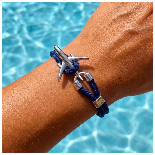 STOFF/EDELSTAHL "PLANE" ARMBAND - ICERAIN JEWELRY