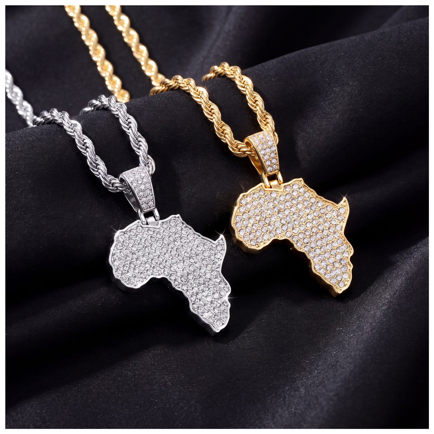 ICED OUT "AFRICA" LÄNDERKETTE - ICERAIN JEWELRY