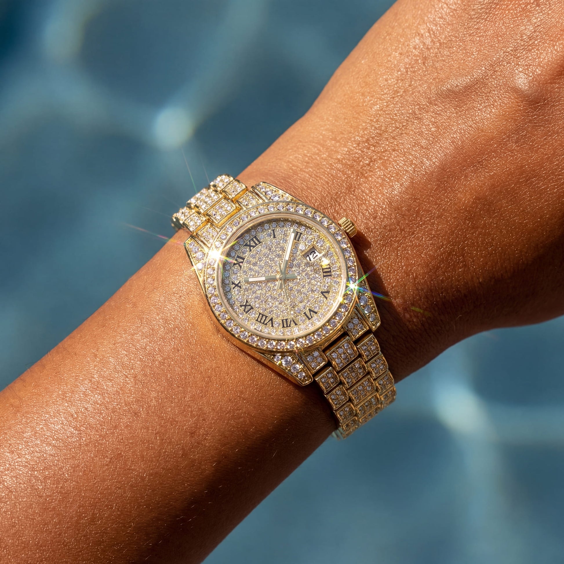 ICED OUT "DRESSOLO" UHR - ICERAIN JEWELRY