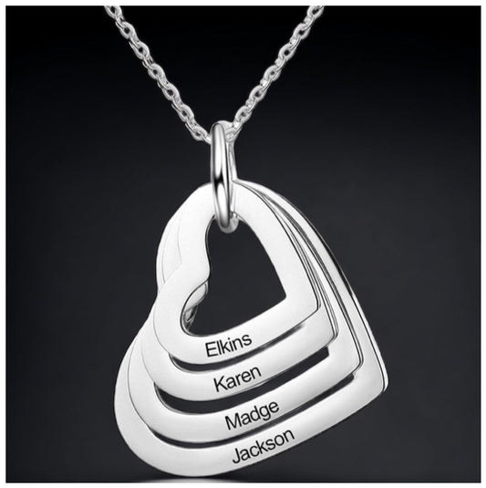 PERSONALISIERTE EDELSTAHL "HEART" KETTE - ICERAIN JEWELRY