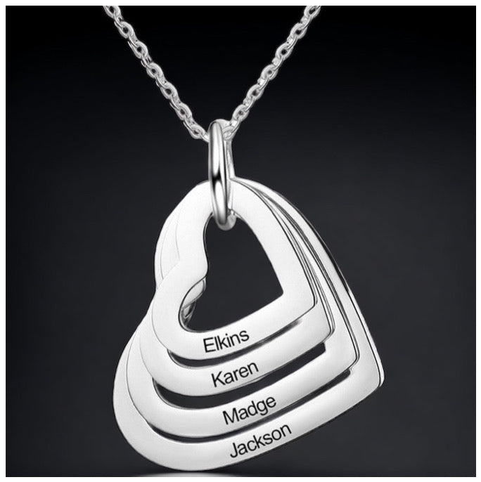 Personalisierte Edelstahl "Heart" Kette