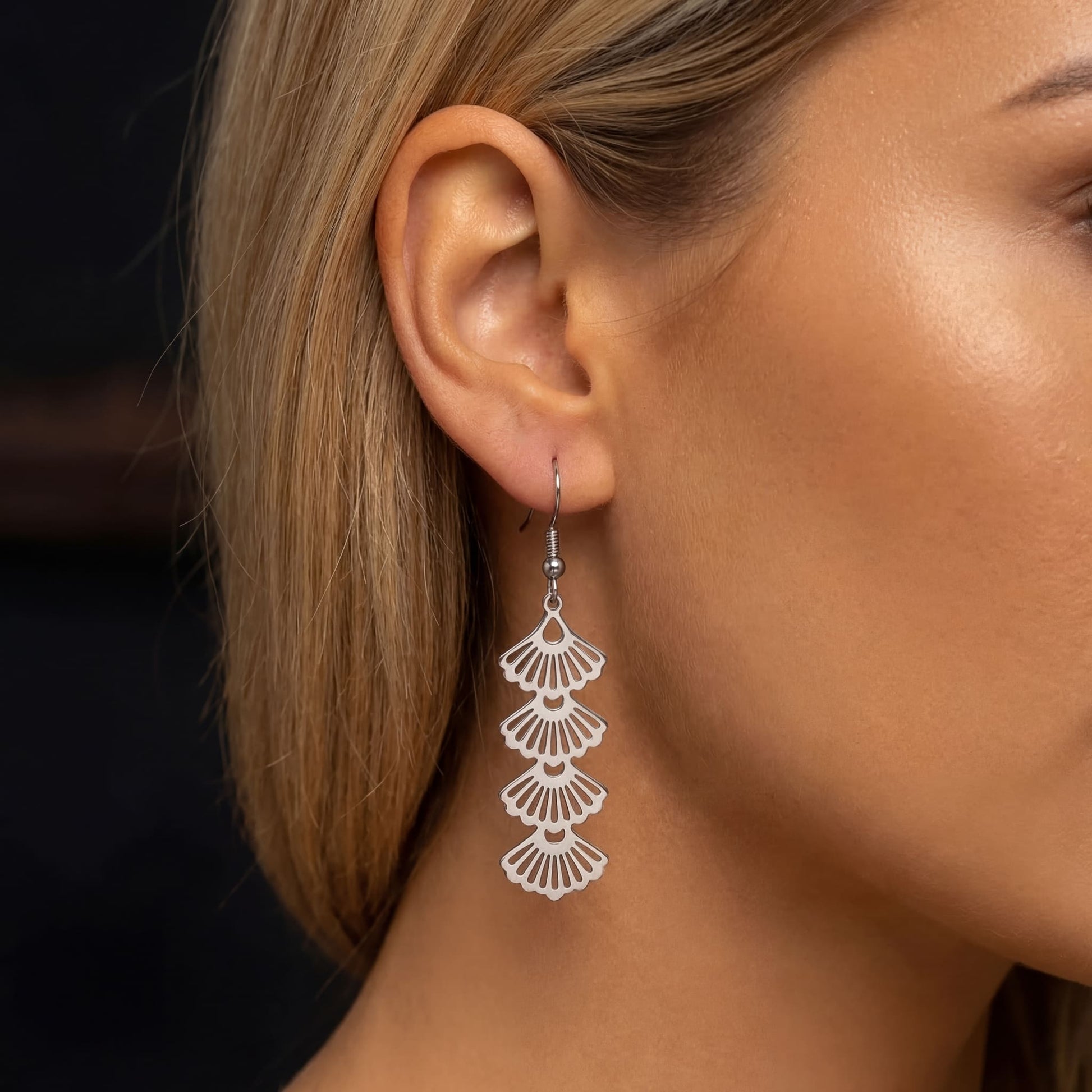 EDELSTAHL "SILVER FEWAR" OHRRINGE - ICERAIN JEWELRY