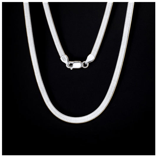 925S SILVER "HERRINGBONE" KETTE - ICERAIN JEWELRY