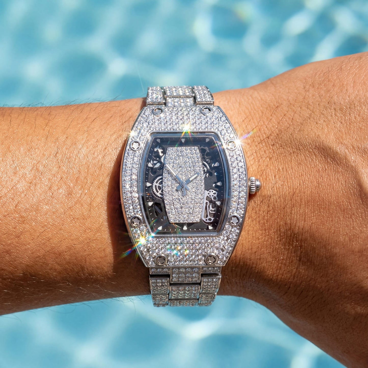 ICED OUT "OVALISAR" UHR - ICERAIN JEWELRY
