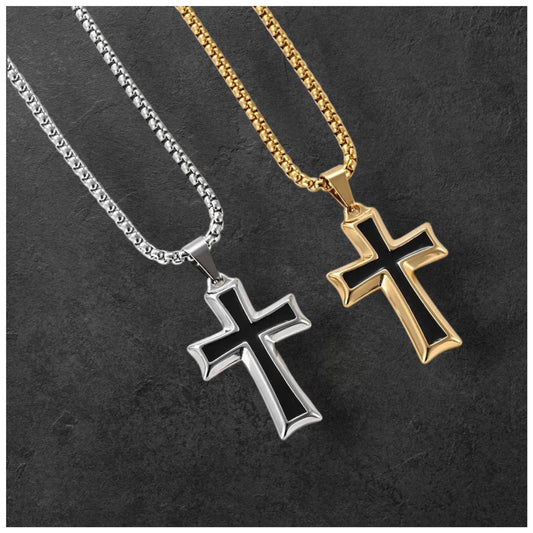 EDELSTAHL "CROSS V2" KETTE - ICERAIN JEWELRY