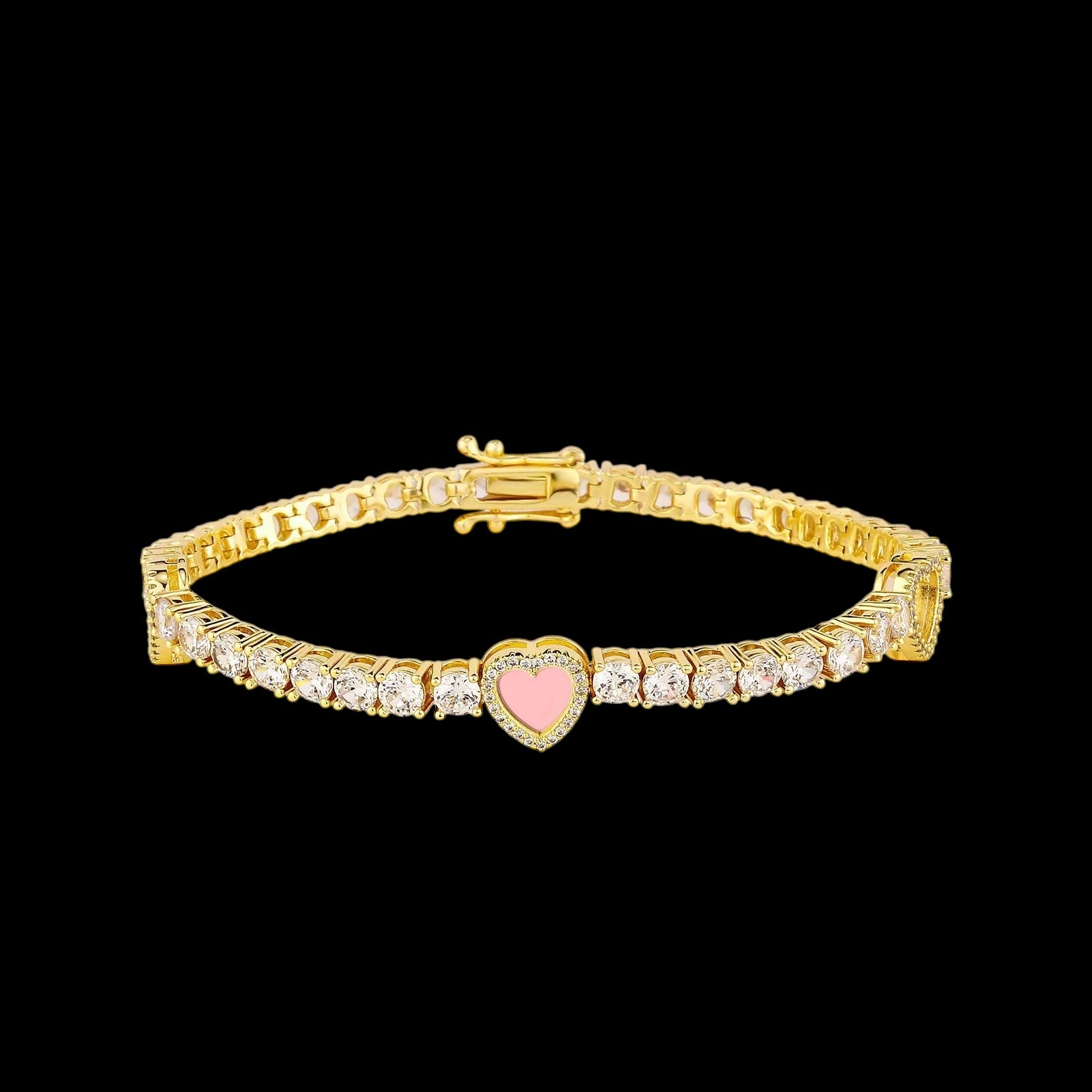 ICED OUT "HEART CLOVER TENNIS" ARMBAND - ICERAIN JEWELRY