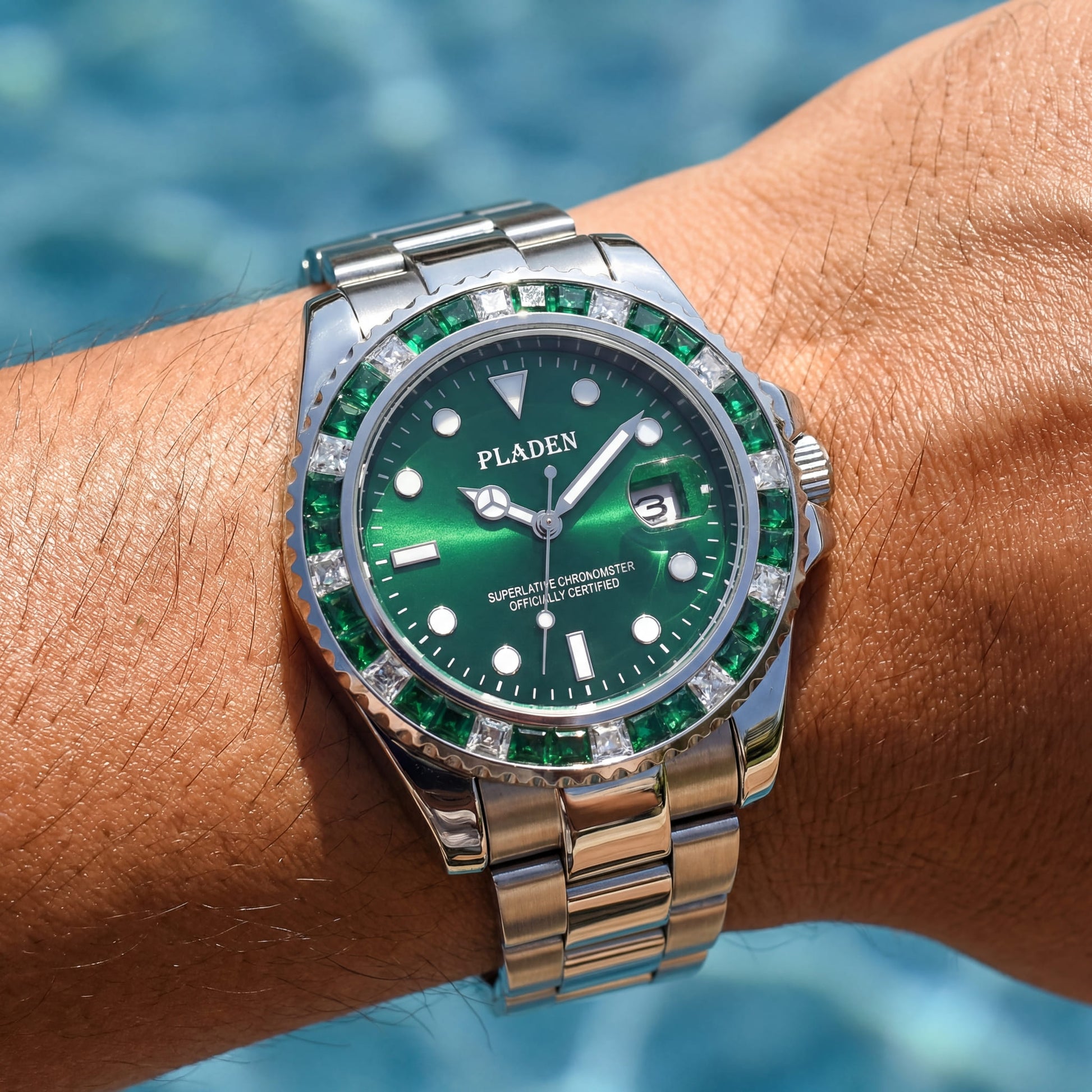 EDELSTAHL "AZZURITA V2" UHR - ICERAIN JEWELRY