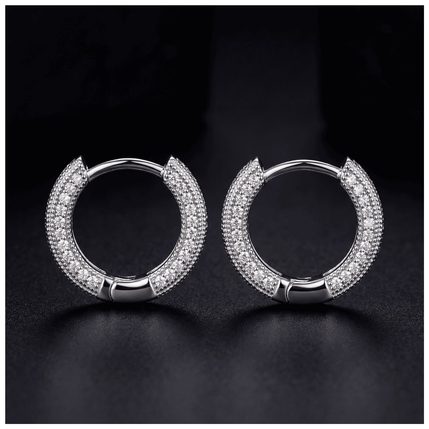 ICED OUT "SILVER ROCK" OHRRINGE - ICERAIN JEWELRY