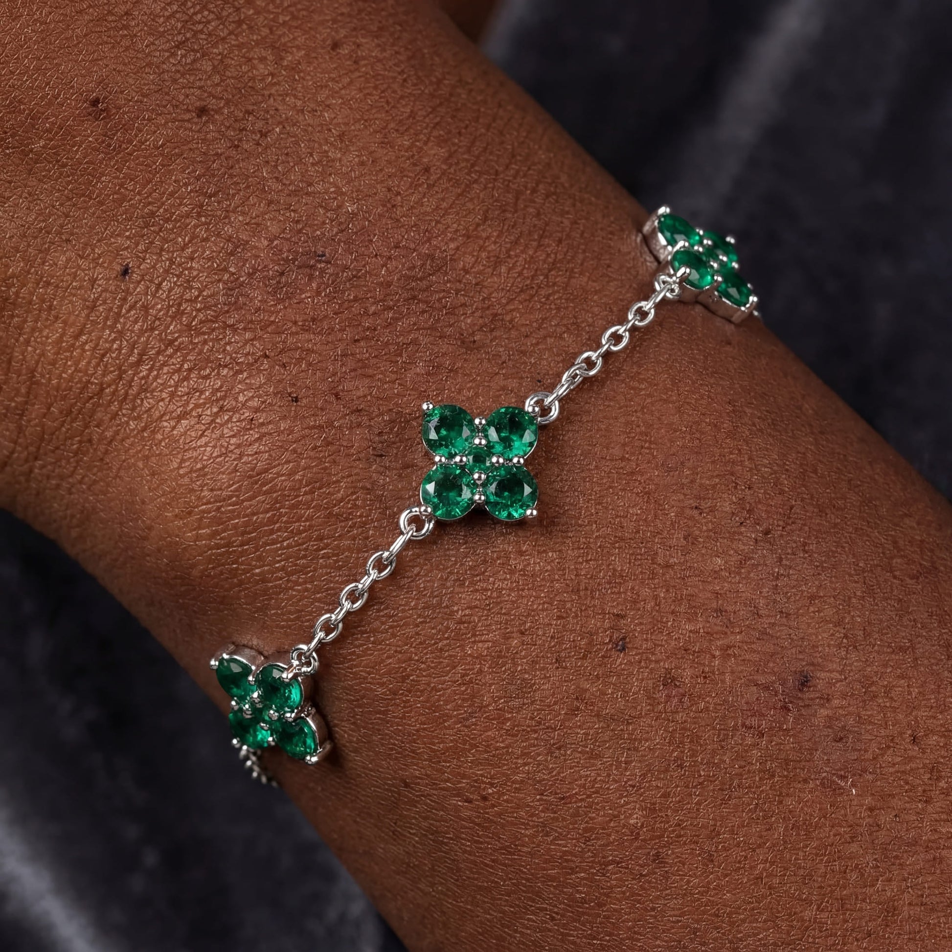 ICED OUT "GREEN CLOVER" ARMBAND - ICERAIN JEWELRY
