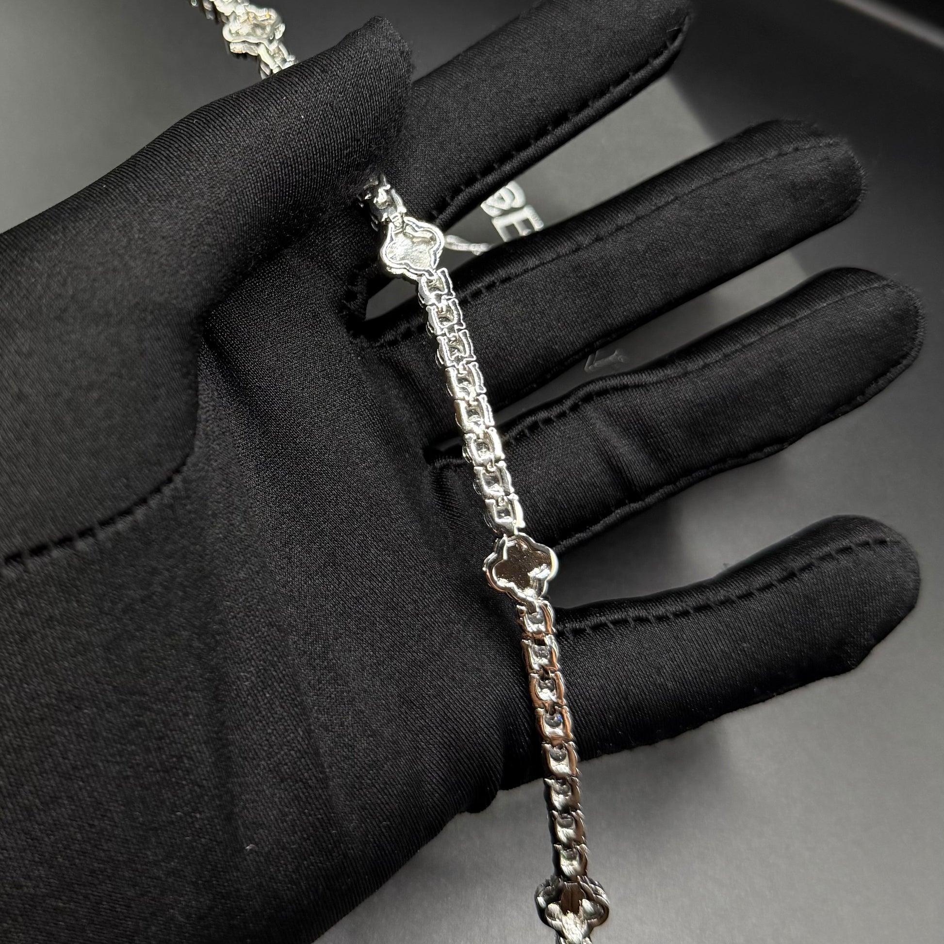 ICED OUT "BLACK CLOVER TENNIS" ARMBAND - ICERAIN JEWELRY