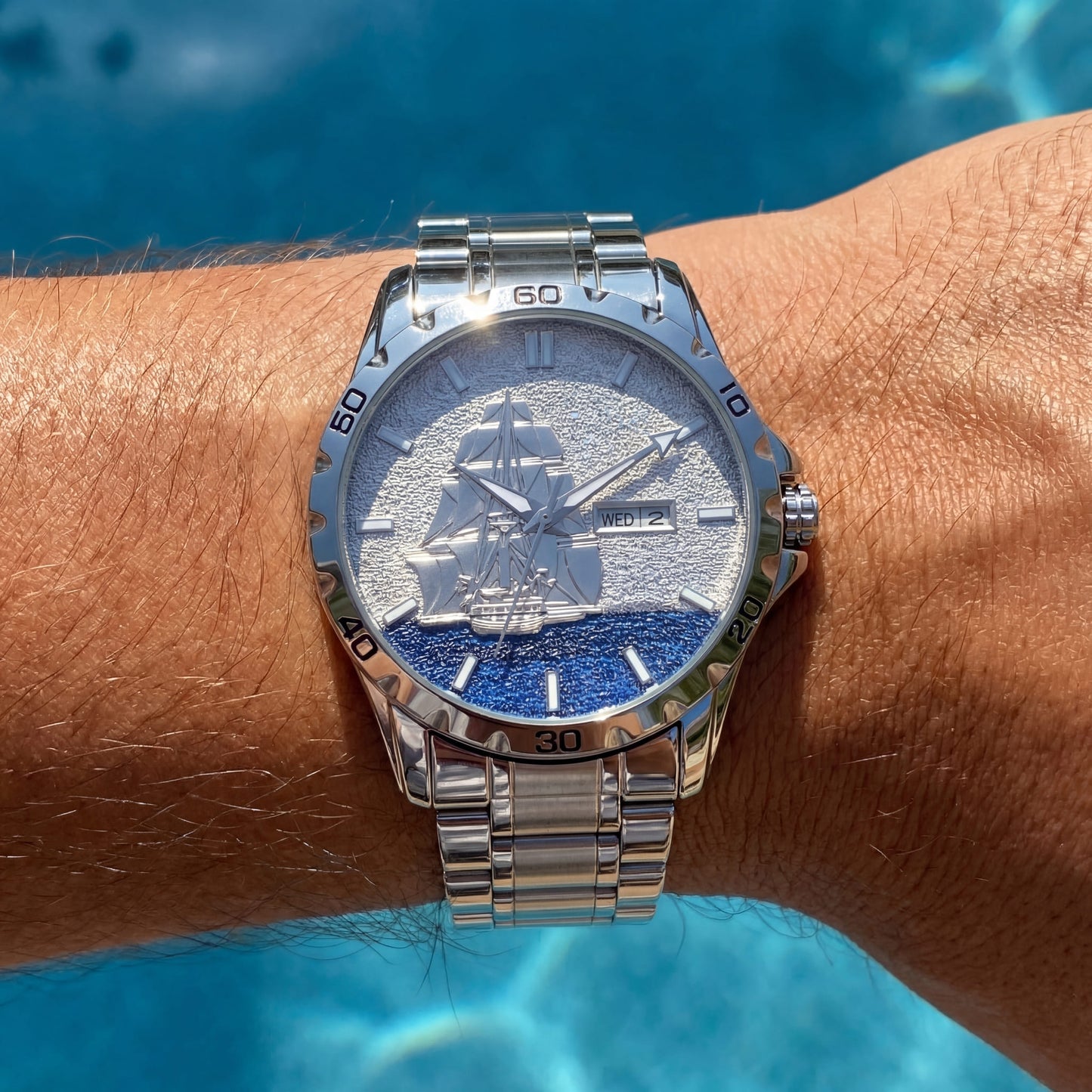 EDELSTAHL "SILVER NAVE" UHR - ICERAIN JEWELRY