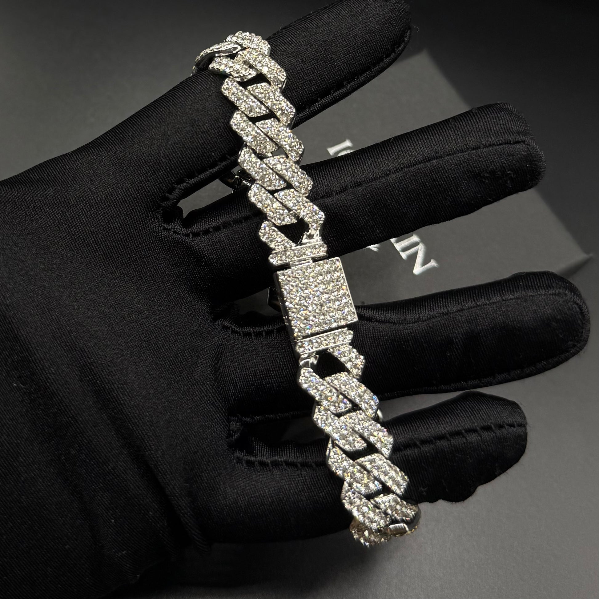 ICED OUT 14MM "SILVER PRONG CUBAN" ARMBAND - ICERAIN JEWELRY