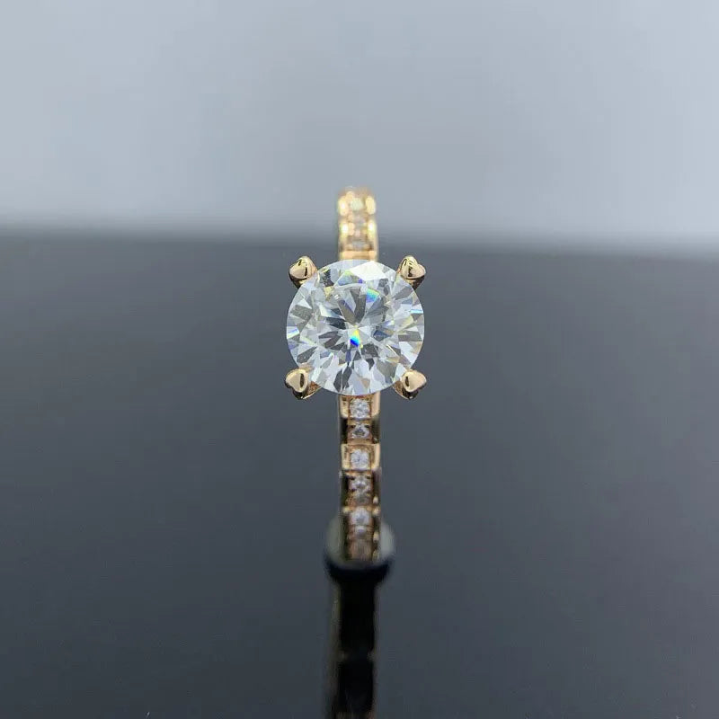 Luxus Iced Out Moissanite "Propose" Whitegold 925S Silver Ringe