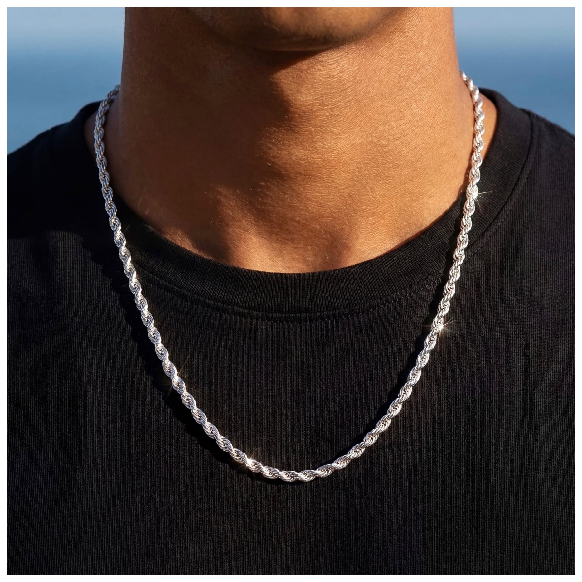 SALE | 925S SILVER 2,3MM 50CM "ROPE" KETTE - ICERAIN JEWELRY