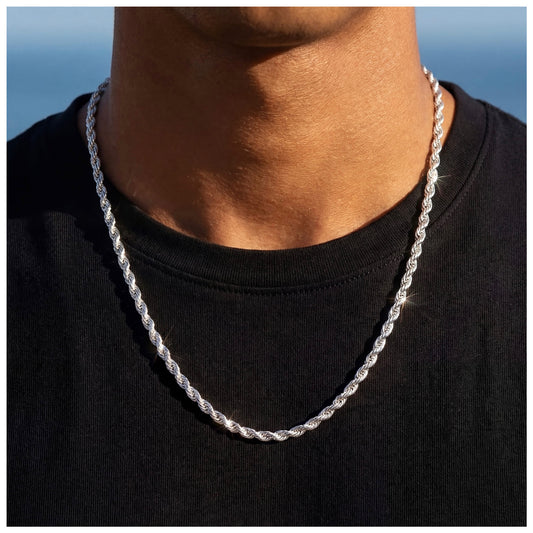 SALE | 925S SILVER 2,3MM 50CM "ROPE" KETTE - ICERAIN JEWELRY