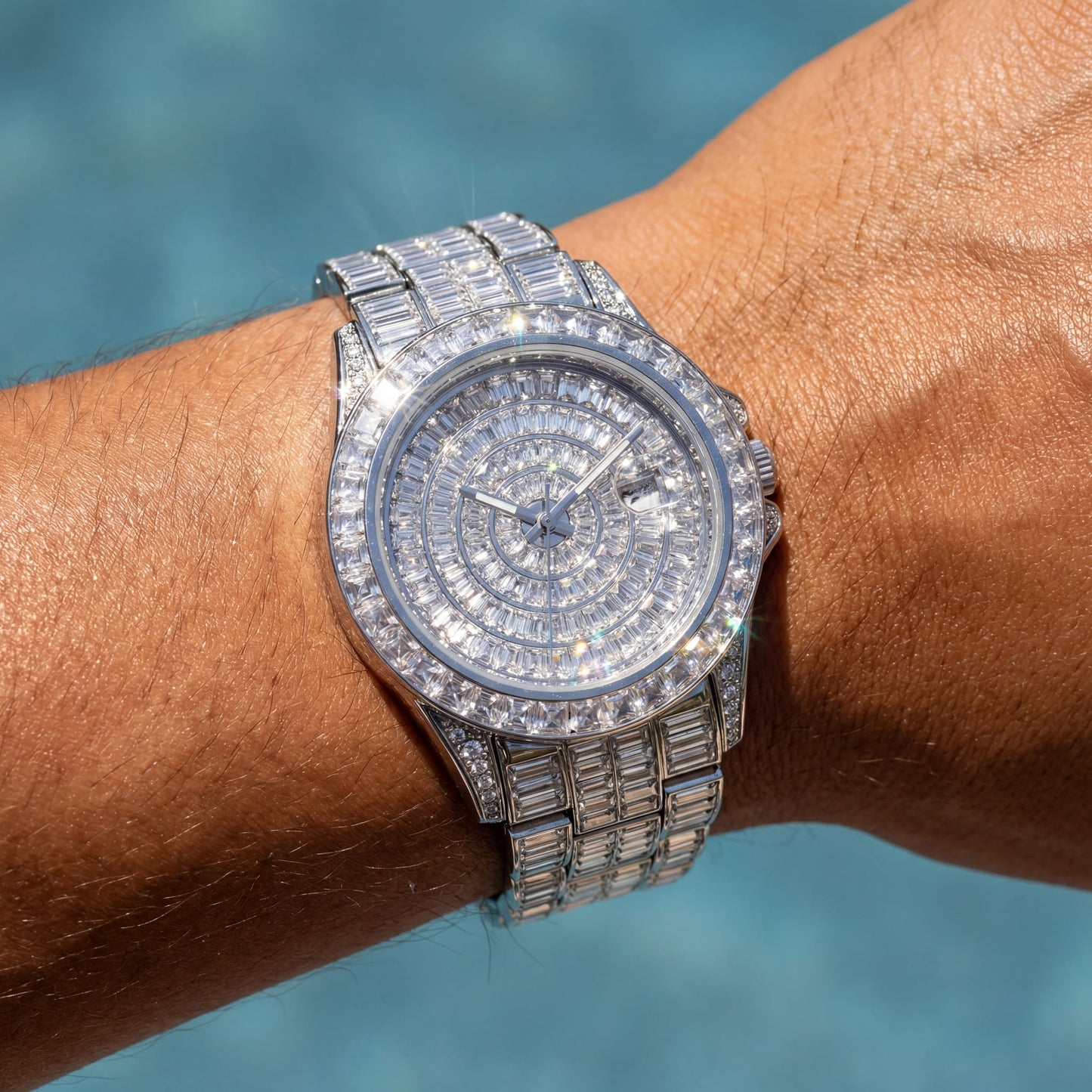 ICED OUT "FACINARE" UHR - ICERAIN JEWELRY