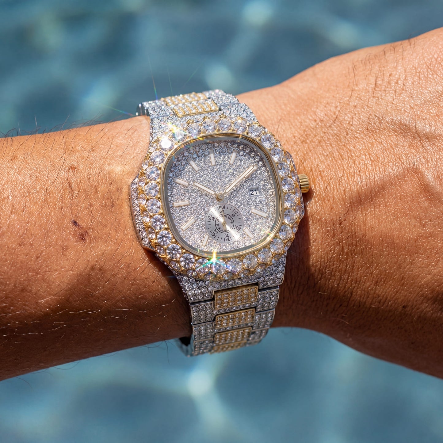 ICED OUT "SCINTILLARE" UHR - ICERAIN JEWELRY