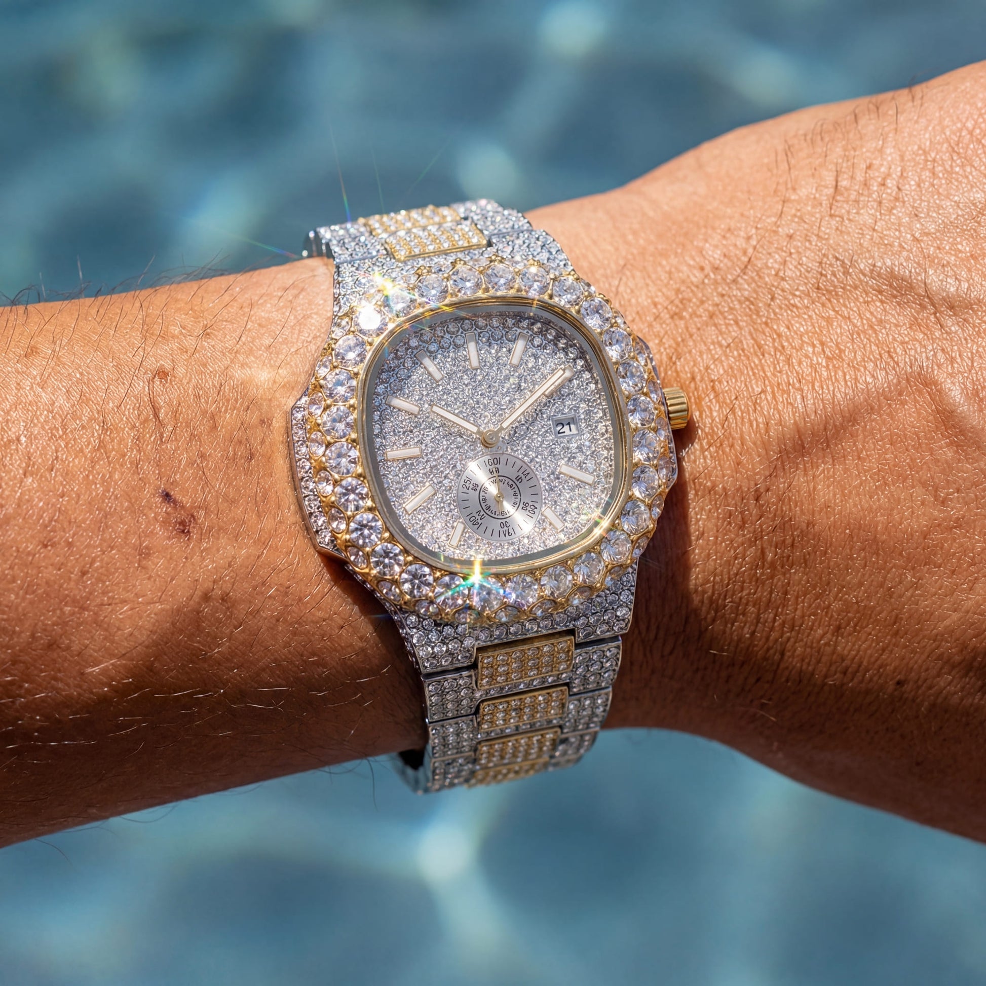 ICED OUT "SCINTILLARE" UHR - ICERAIN JEWELRY